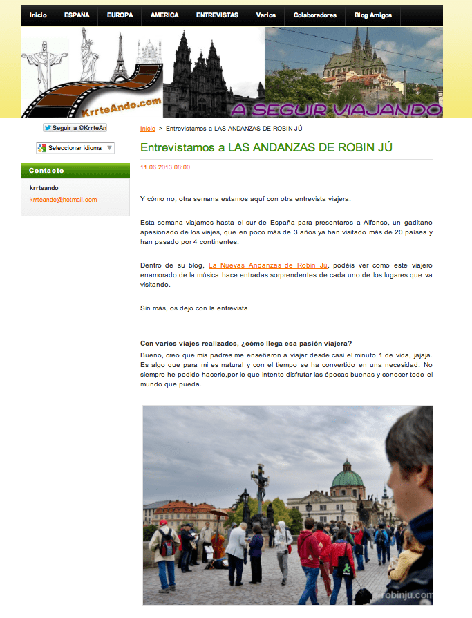 Entrrevista en Krrteando