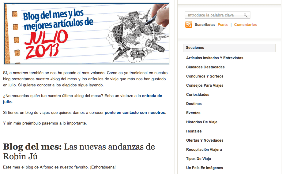 Blog del mes Hostelbookers
